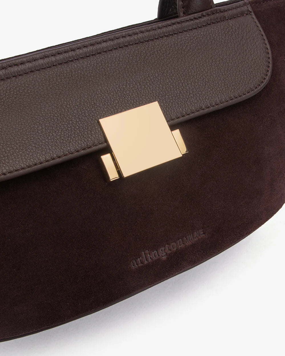 ARLINGTON MILNE Nova Shoulder Bag CHOC PEBBLE