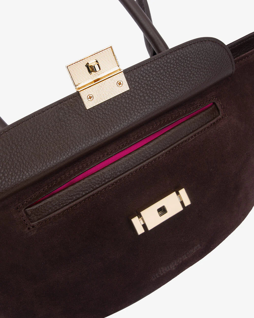 ARLINGTON MILNE Nova Shoulder Bag CHOC PEBBLE