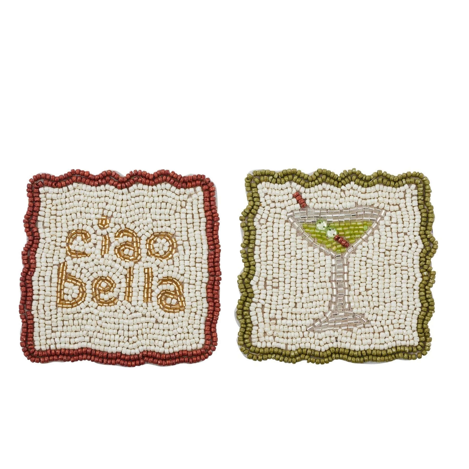 Square Beaded Coasters Set4 CIAO MARTINI