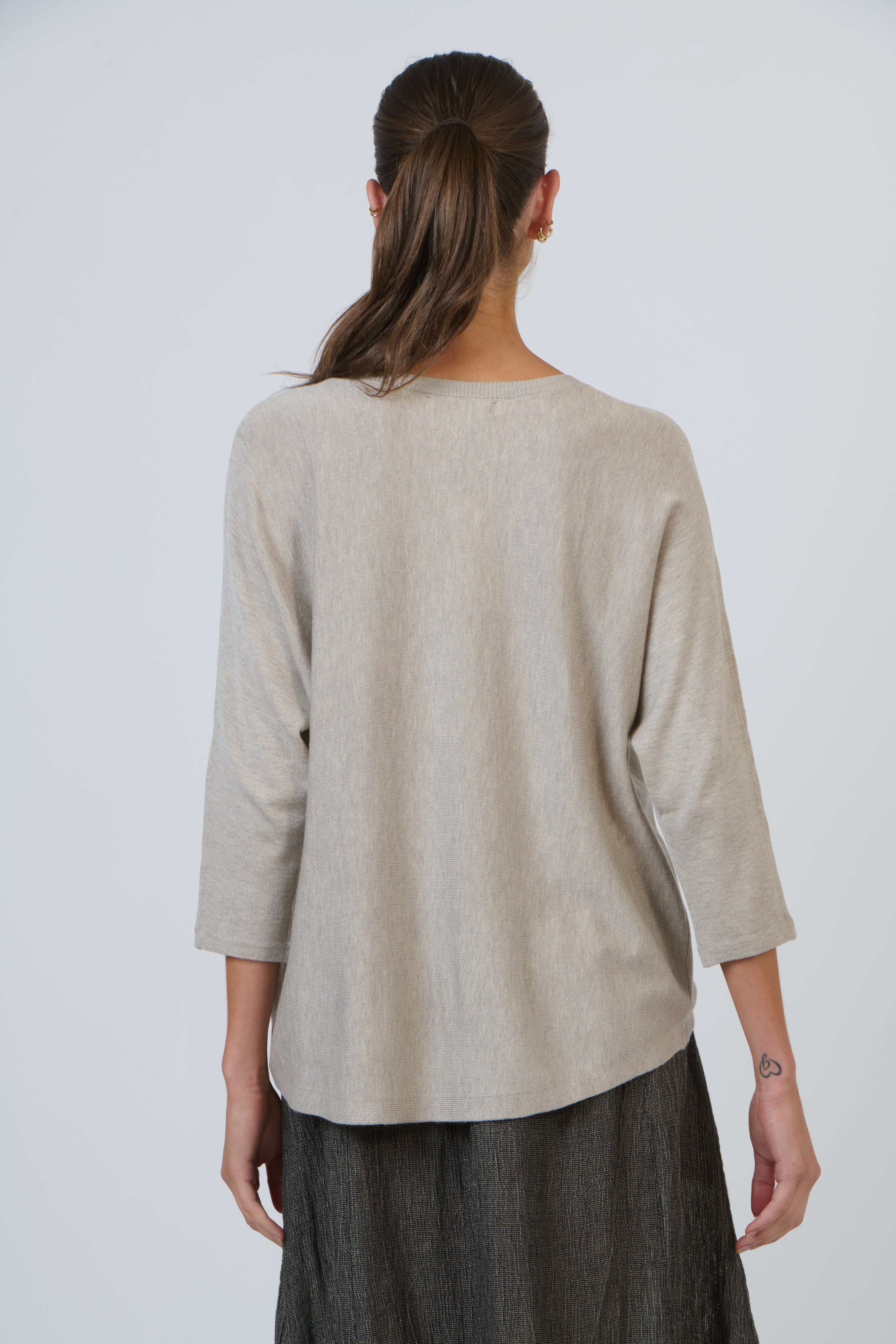 OLIVE ET JULIE 3/4 Sleeve Relaxed Knit SAND
