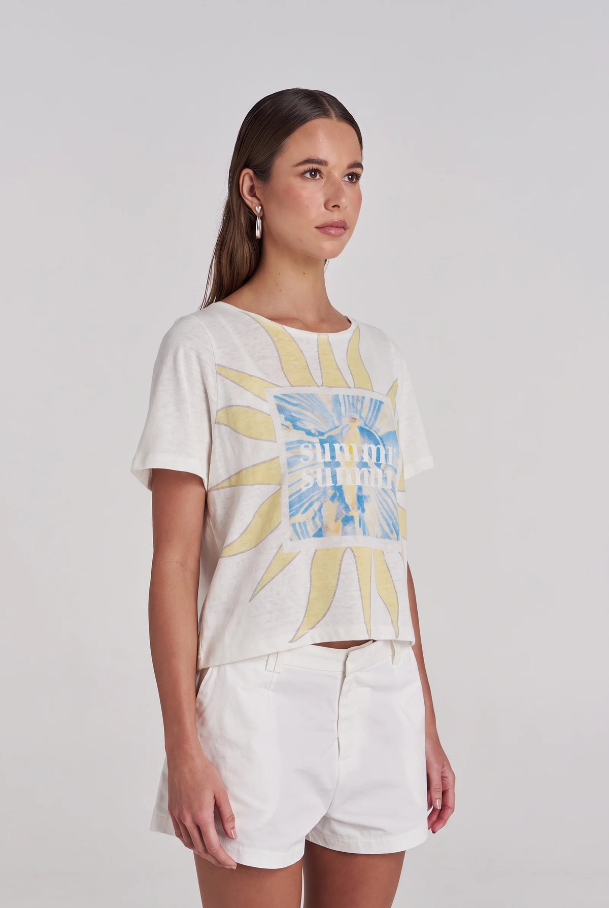 SUMMI SUMMI Orchid Sun Tee WHITE