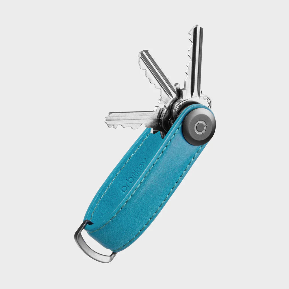 ORBITKEY Leather Key Organiser TEAL