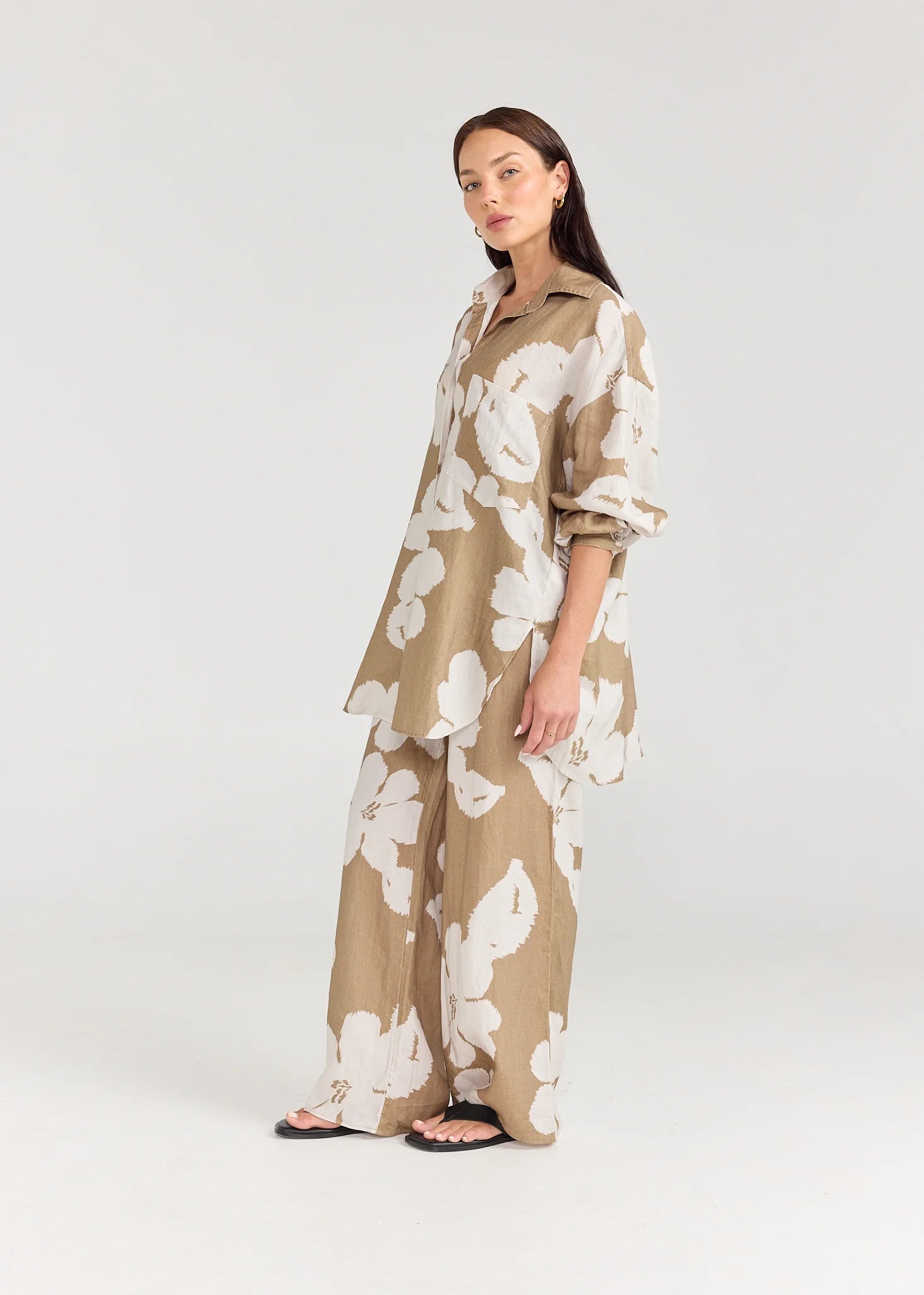 PIPPA RIDLEY Brooklyn Shirt OLIVE BLOOM