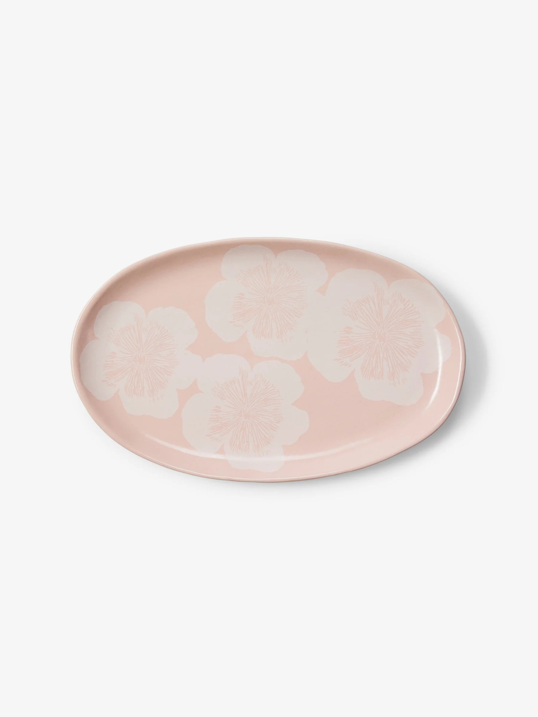 Bonnie and Neil Jardin Pink Oval Plate