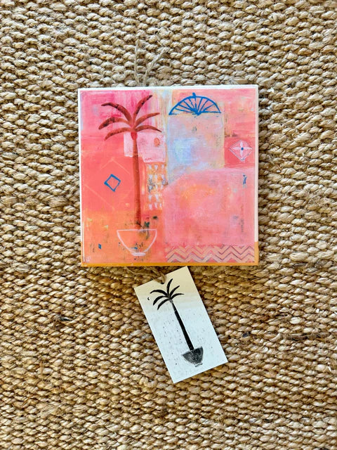 SUE FANTINI Square Tile PINK PALACE