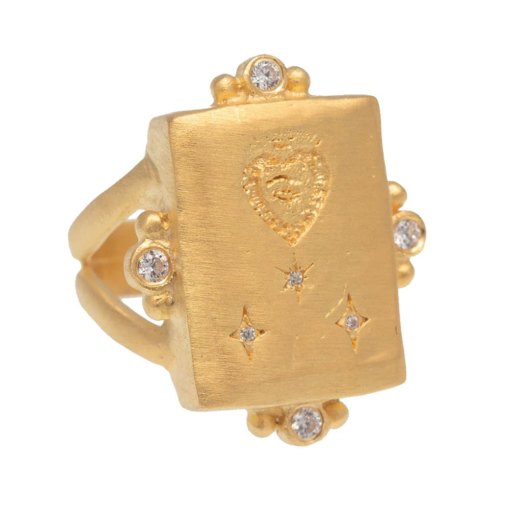 Ruby Teva Maharaja Adjustable Ring