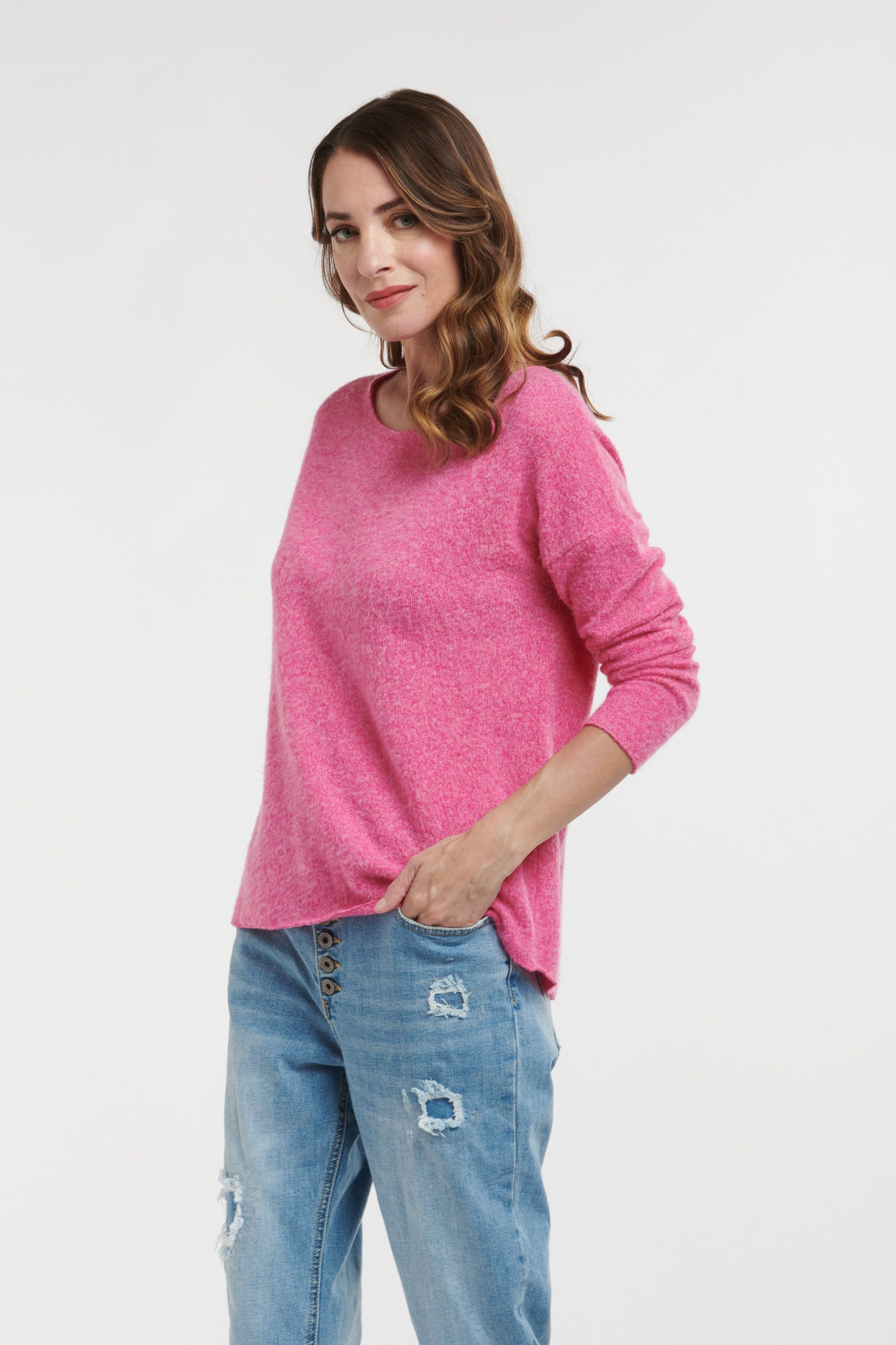 URBAN LUXURY Lurex Long Sleeve PINK