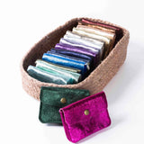 MAISON FANLI Coin Purse Metallic FUCHSIA