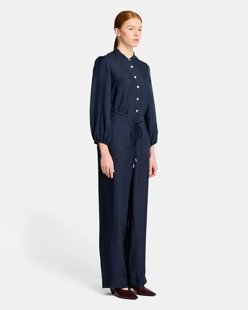 ARLINGTON MILNE Rosa Wide Leg Pant NAVY