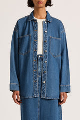 NL Organic Denim Overshirt VINTAGE BLUE