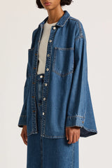 NL Organic Denim Overshirt VINTAGE BLUE