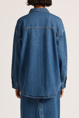 NL Organic Denim Overshirt VINTAGE BLUE