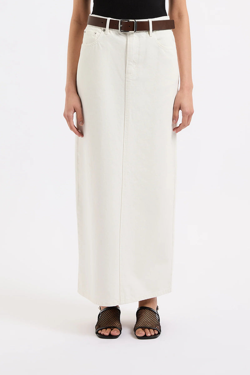 NUDE LUCY Organic Denim Maxi Skirt ECRU