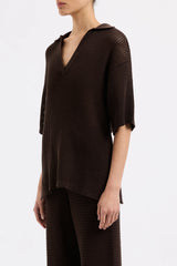 NUDE LUCY Willow Crochet Tunic ESPRESSO