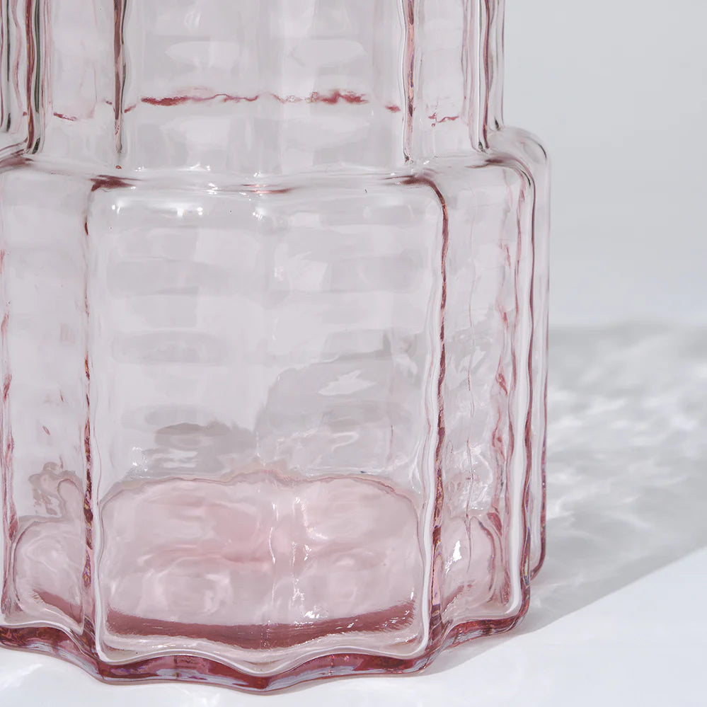 MARMOSET Found Squat Glass Vase Pink
