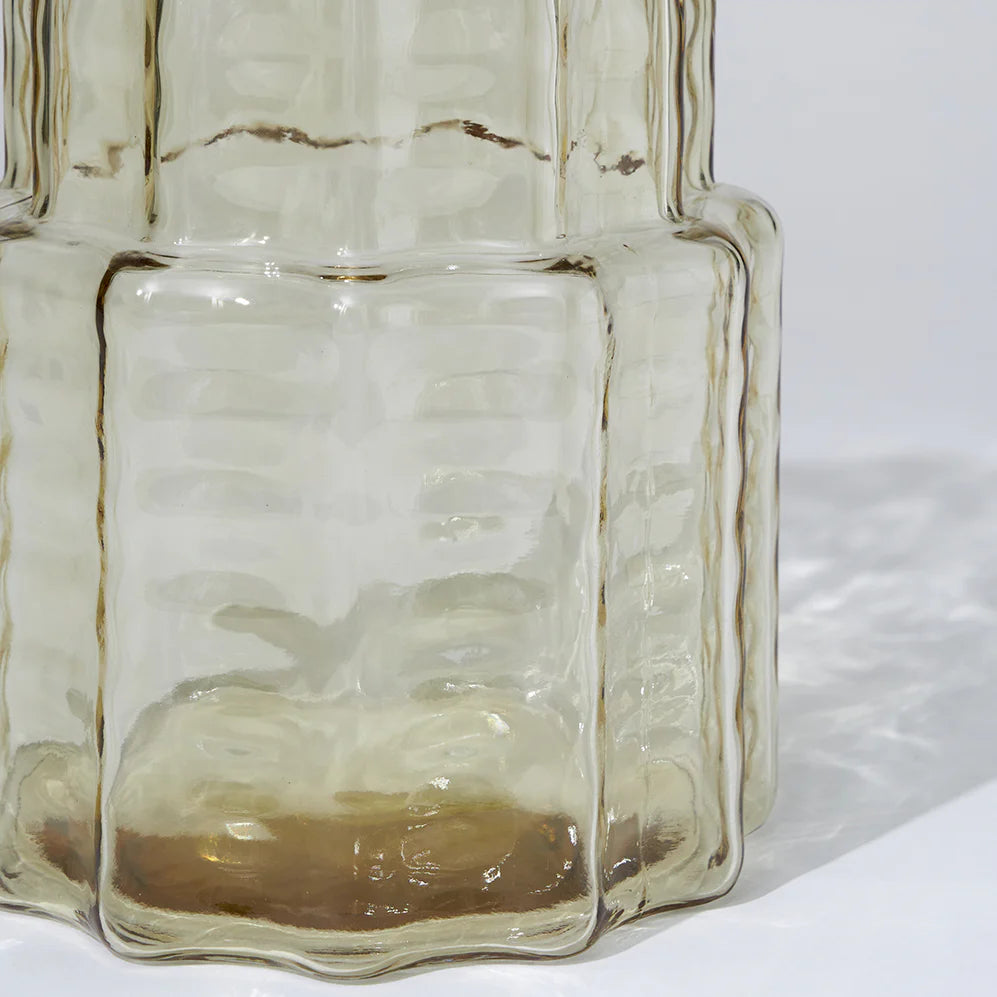 MARMOSET FOUND Squat Glass Vase Honey