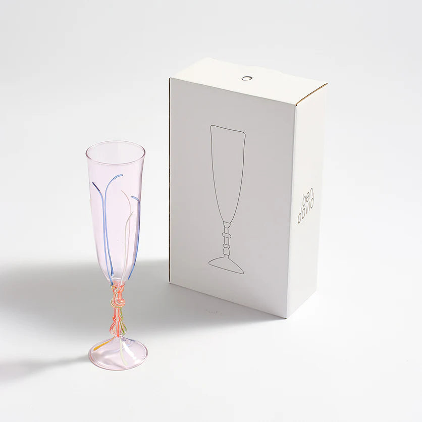 KAS Sabrina Champagne Glasses Pink