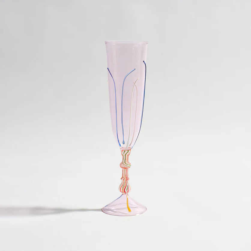 KAS Sabrina Champagne Glasses Pink