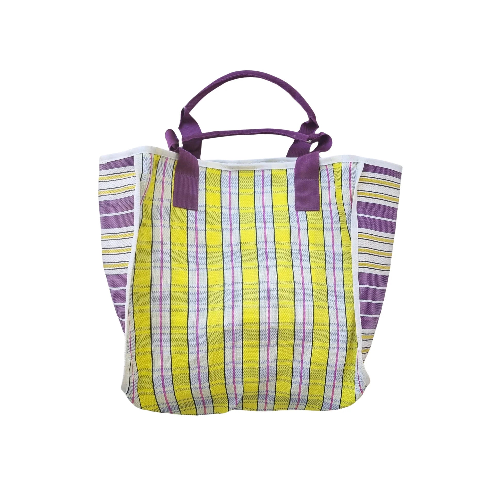 ZODA Nylon Tote Bag YELLOW CHECK