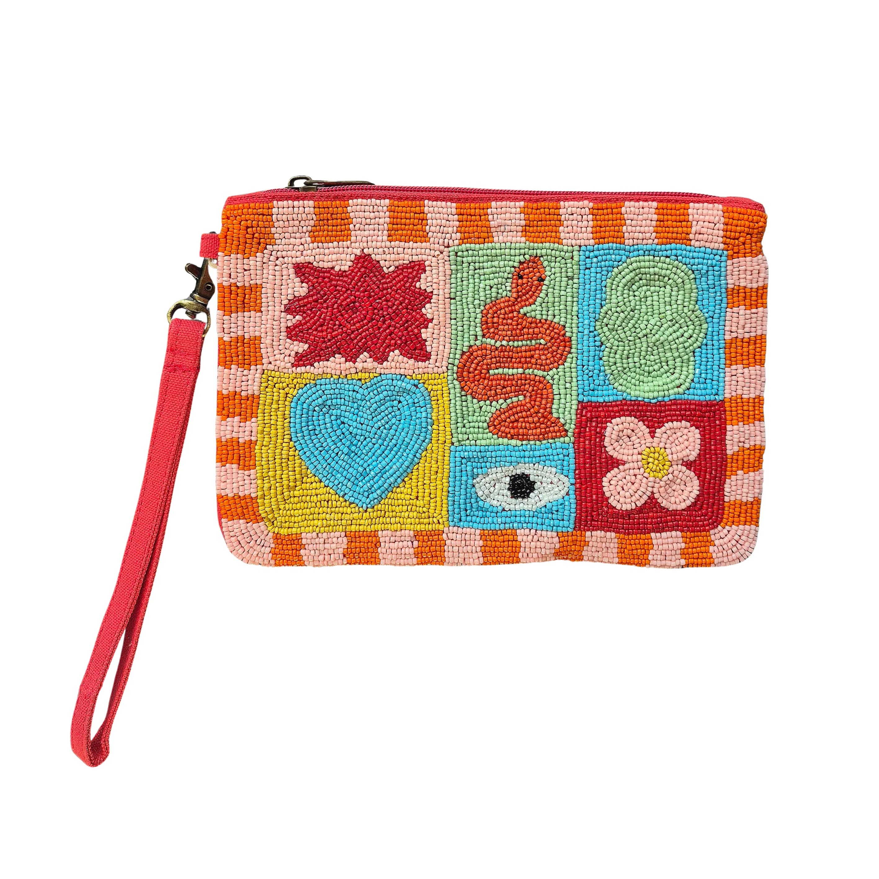 Euro Summer Icons Beaded Clutch