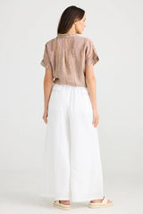 SHANTY Positano Linen Blend Pant WHITE