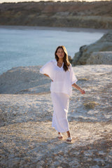 SHANTY Wander Top WHITE LINEN