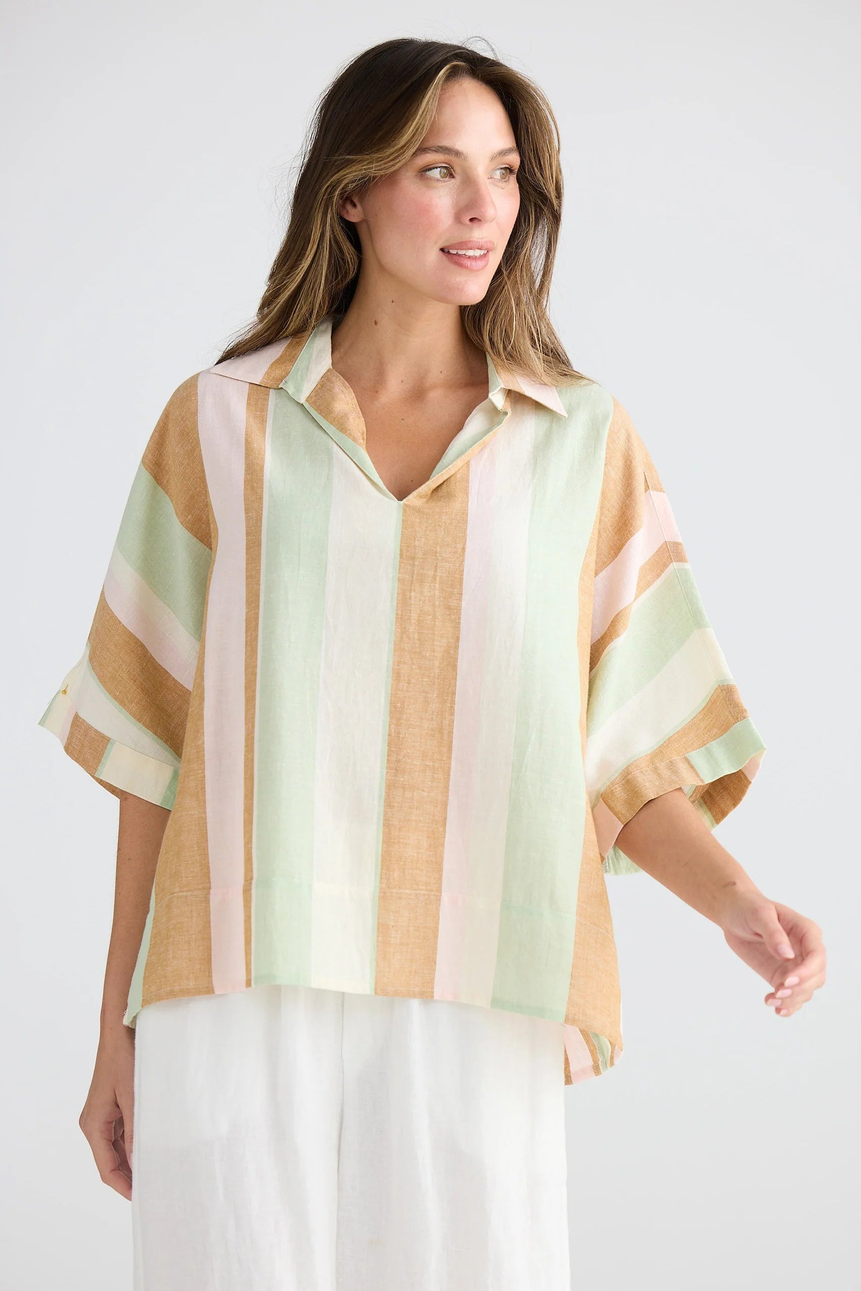 SHANTY Wander Top MELON FIELD STRIPE