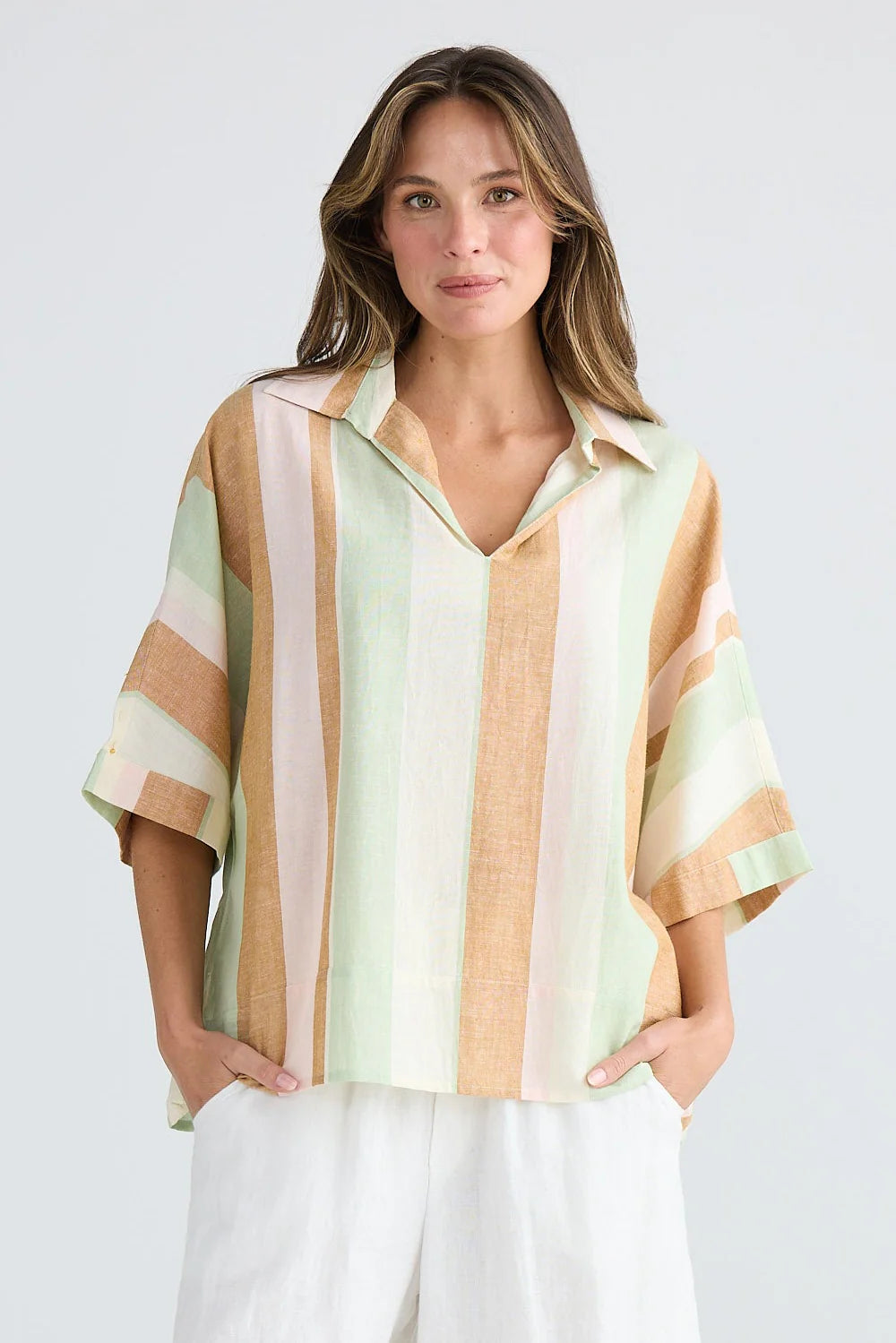SHANTY Wander Top MELON FIELD STRIPE