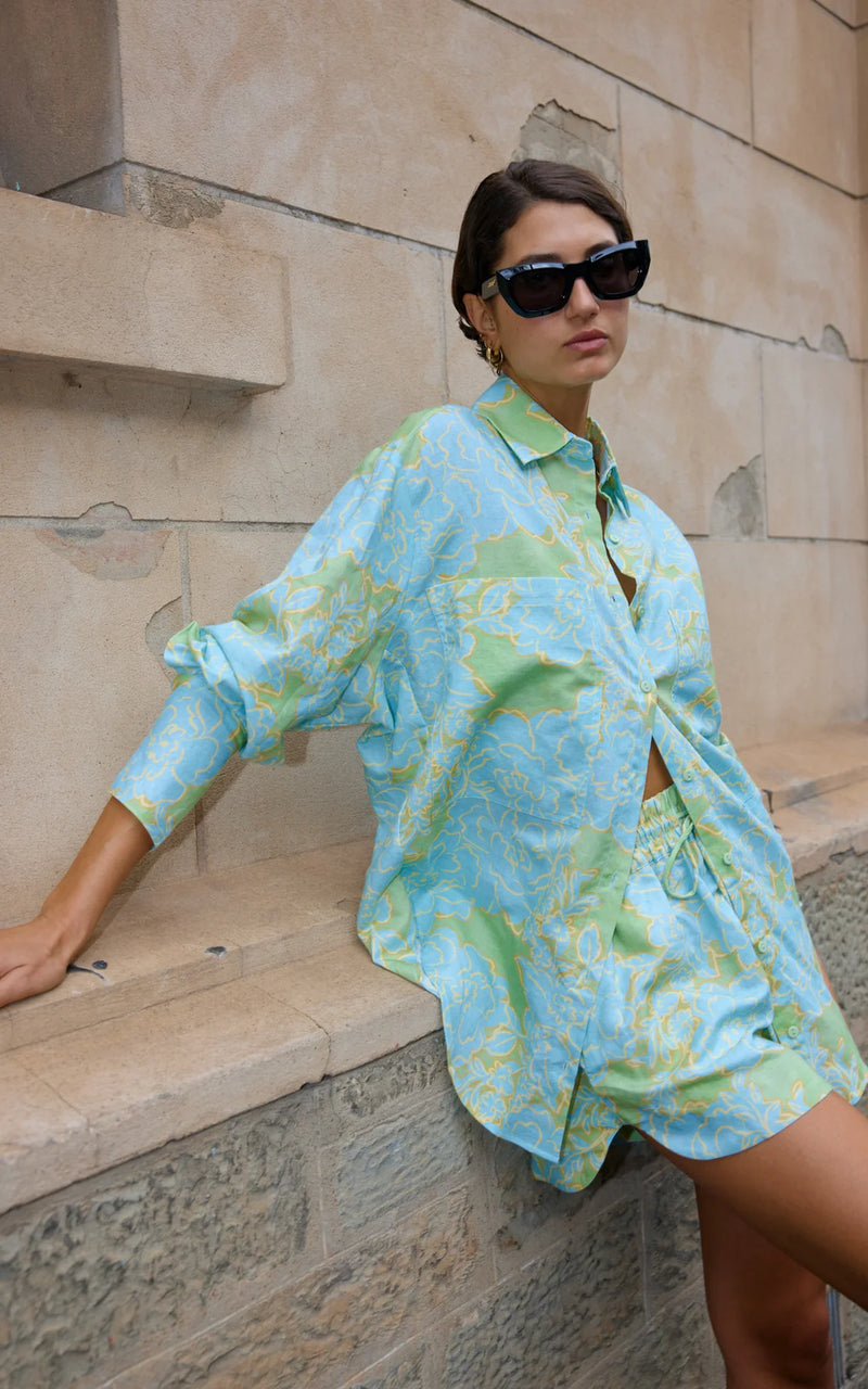 KINNEY Alma Shirt OCEAN BLOOM