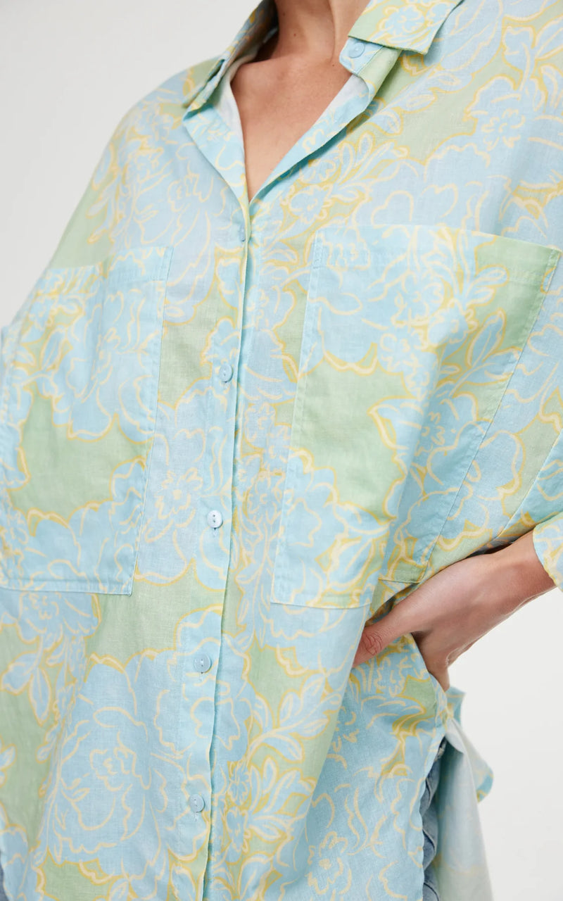 KINNEY Alma Shirt OCEAN BLOOM