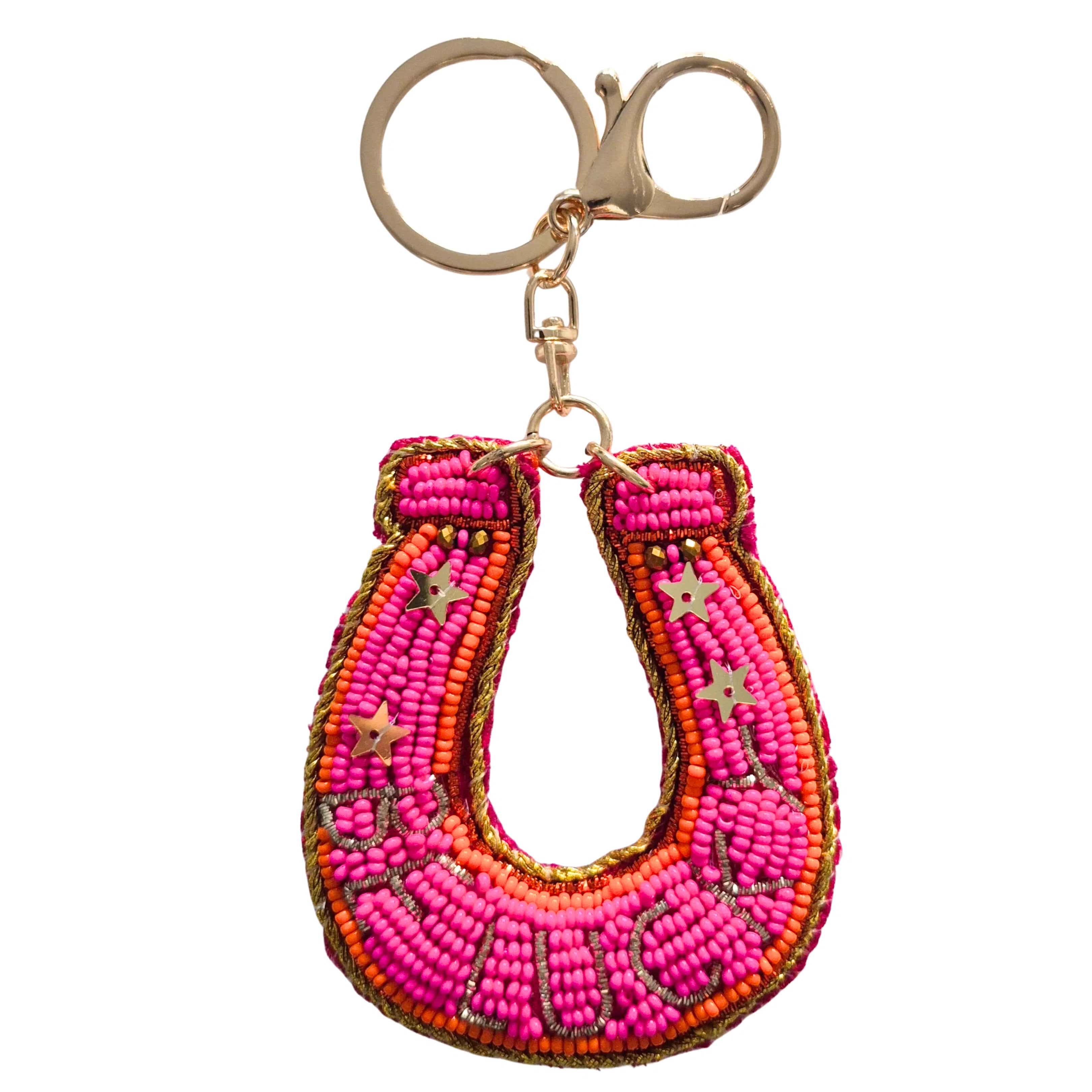 Beaded Keychain Horseshoe