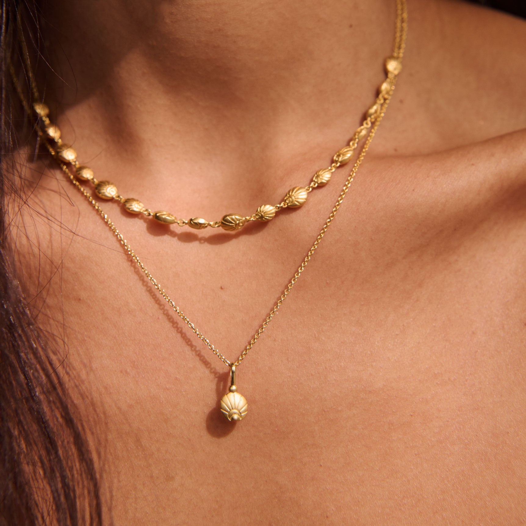 MURKANI Soul Protector Shell Charm Necklace GOLD