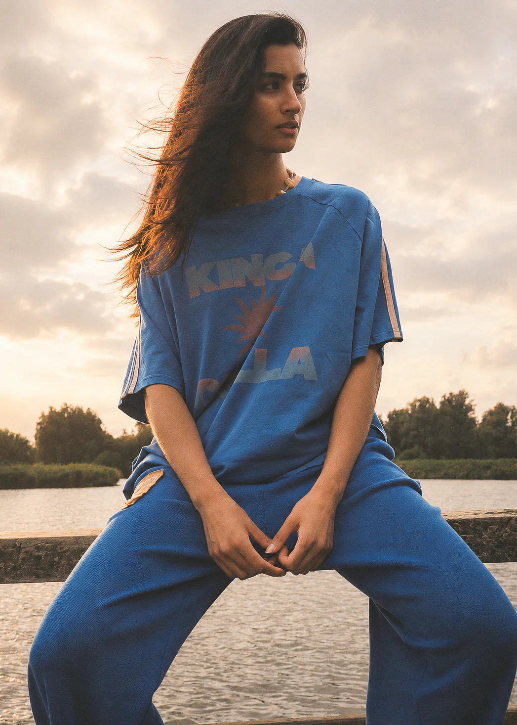 KINGA CSILLA Sunset Tee NUWA BLUE
