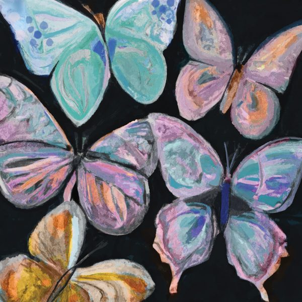 Cooper Black White Frame "SEABREEZE BUTTERFLIES"