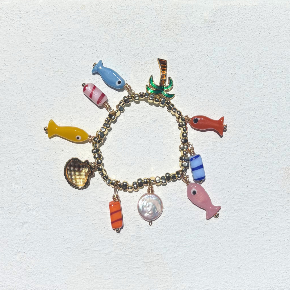 HEI TAI Gold Charm Bracelet SARDINE SUMMER