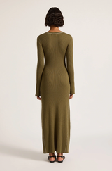 Nude Lucy Gaia Knit Maxi Dress OLIVE