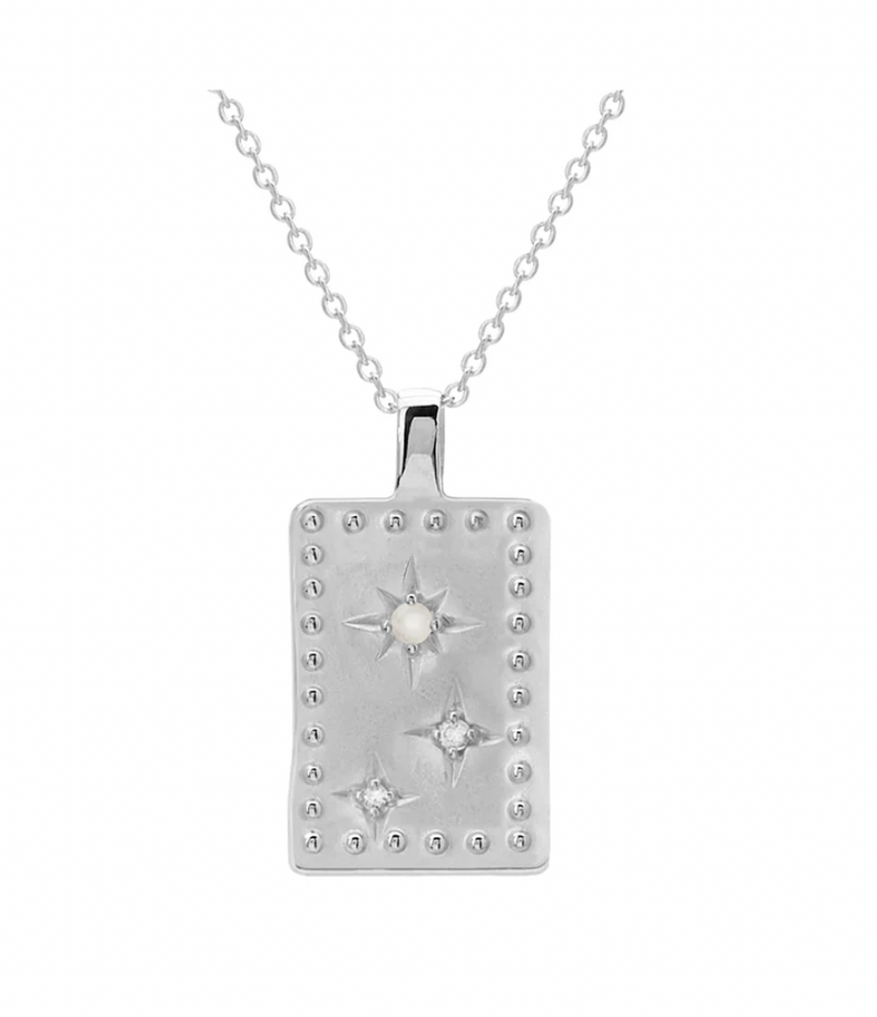 MURKANI Into the Light Rectangle Necklace SILVER