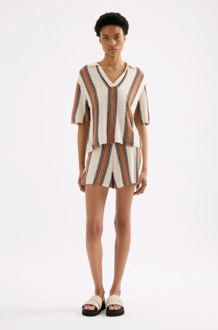 Nude Lucy Oda Knit Short MANUKA STRIPE