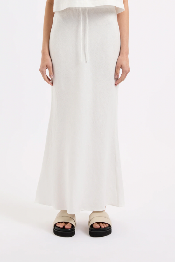 Nude Lucy Amani Linen Skirt WHITE