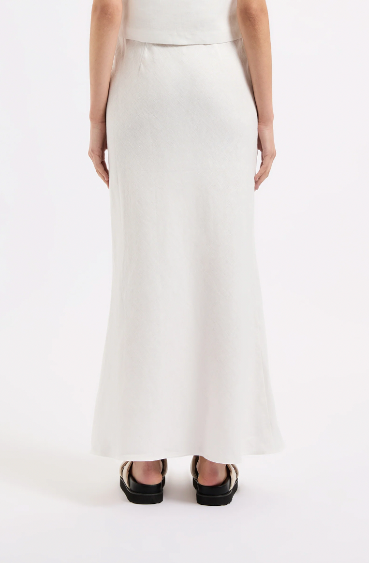 Nude Lucy Amani Linen Skirt WHITE