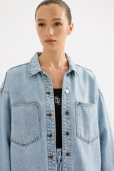 Nude Lucy Organic Denim Overshirt 90'S BLUE WASH