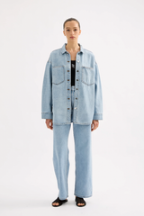 Nude Lucy Organic Denim Overshirt 90'S BLUE WASH