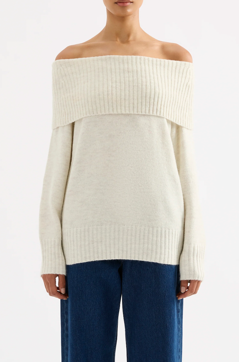 NUDE LUCY Abbott Off Shoulder Knit IVORY