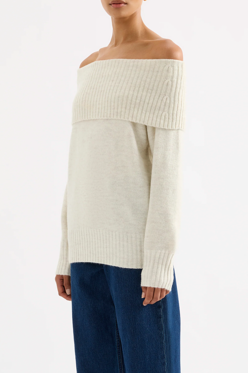 NUDE LUCY Abbott Off Shoulder Knit IVORY