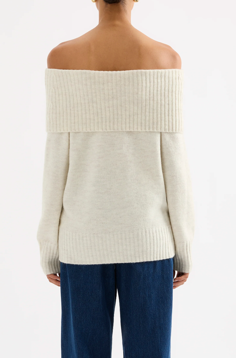 NUDE LUCY Abbott Off Shoulder Knit IVORY