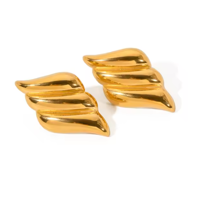 TOURISTE Quenelle Earrings GOLD