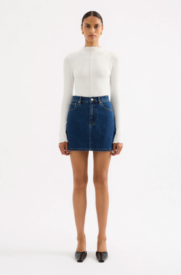 NUDE LUCY Sia Denim Mini Skirt BLUE