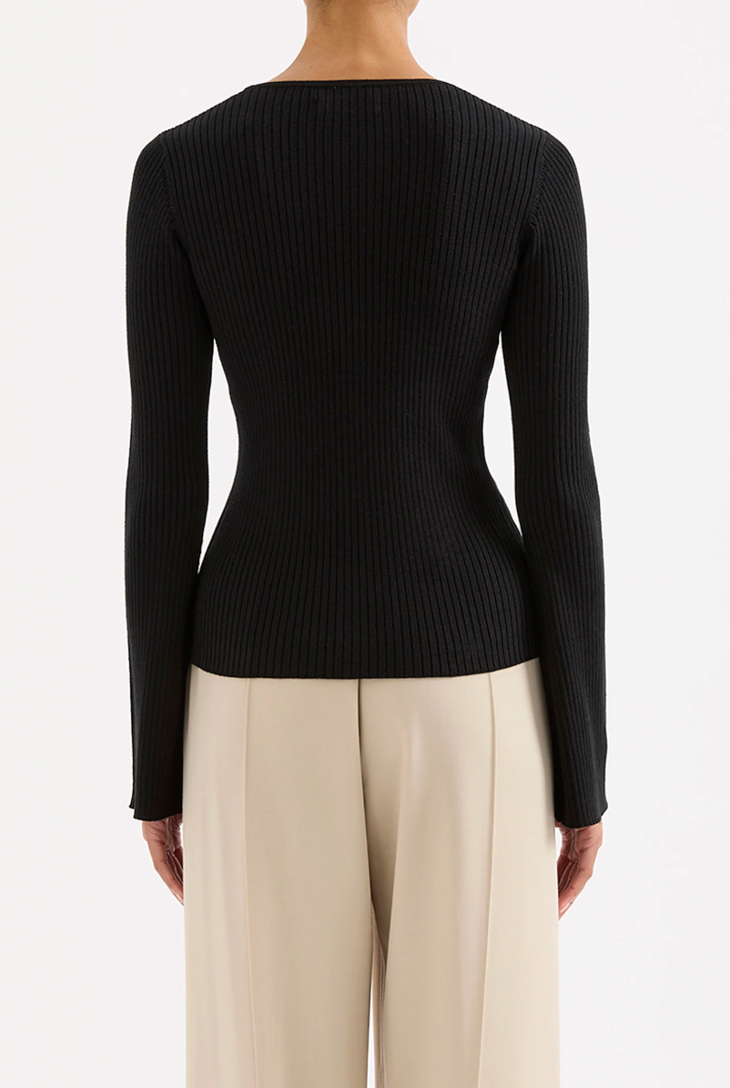 NUDE LUCY Ettiene Knit Cardigan BLACK