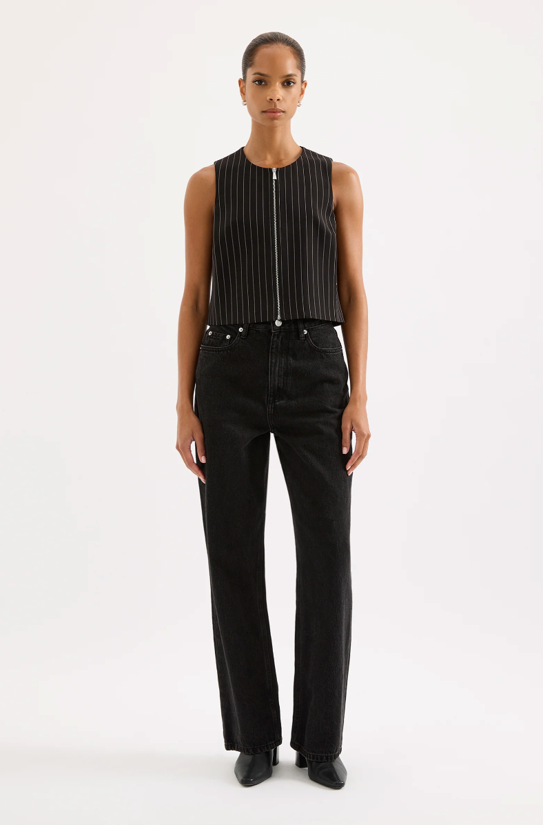 NUDE LUCY Maeve Pinstripe Vest