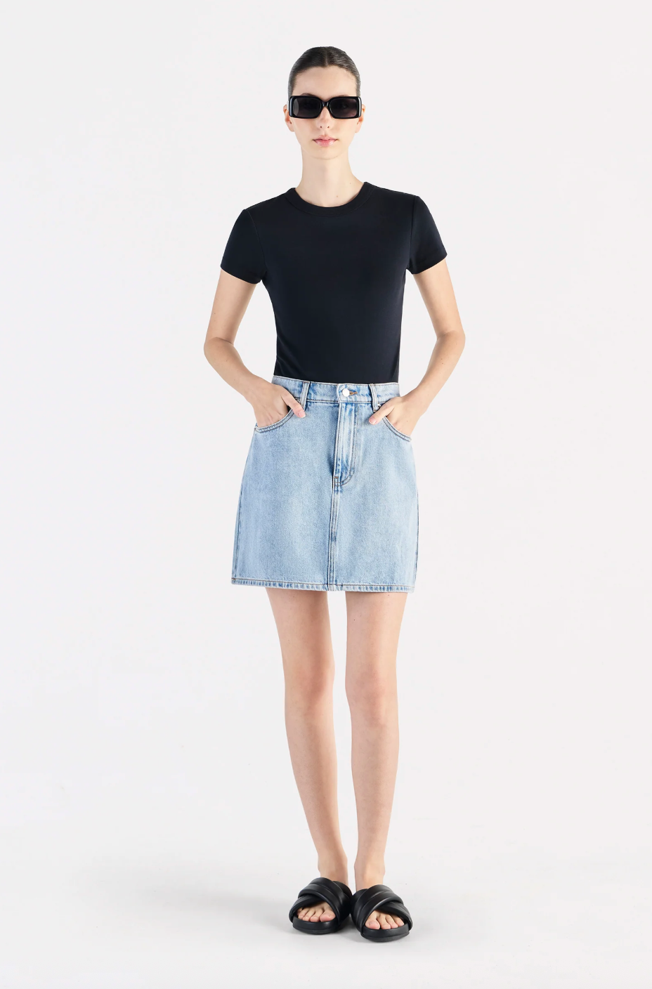 NUDE LUCY Sia Denim Mini Skirt 90'S BLUE